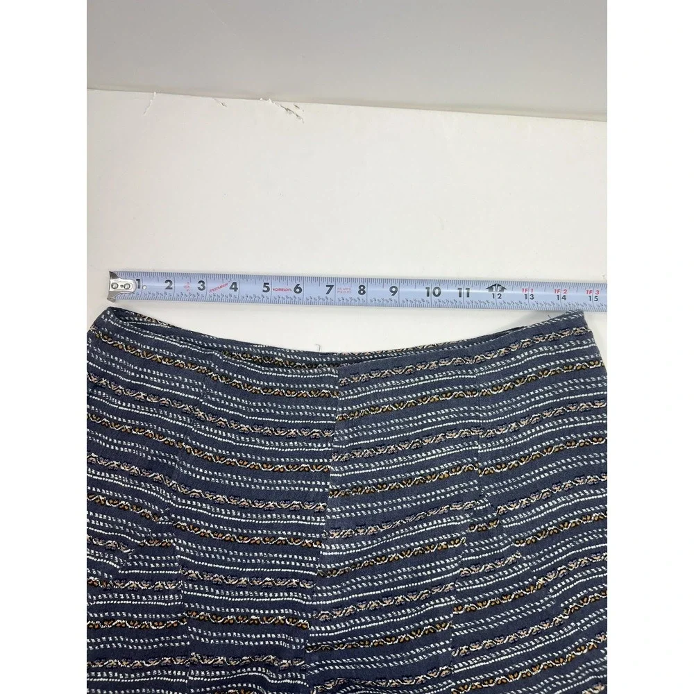 Honey Belle Shorts Junior's Size Large Gray Blue‎ White Multi Lined NWT